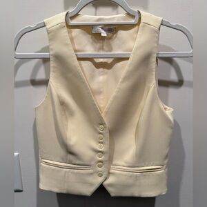 Favorite Daughter Butter Yellow Womens Sleeveless Tailored Vest